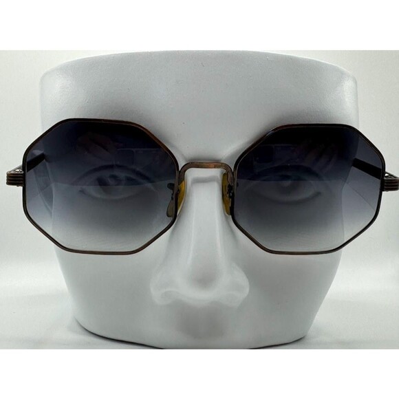 NEW Vintage Oversize Eyeglasses | Non Rx | Grey Fade Lens | Octagon Metal Frame main image 8